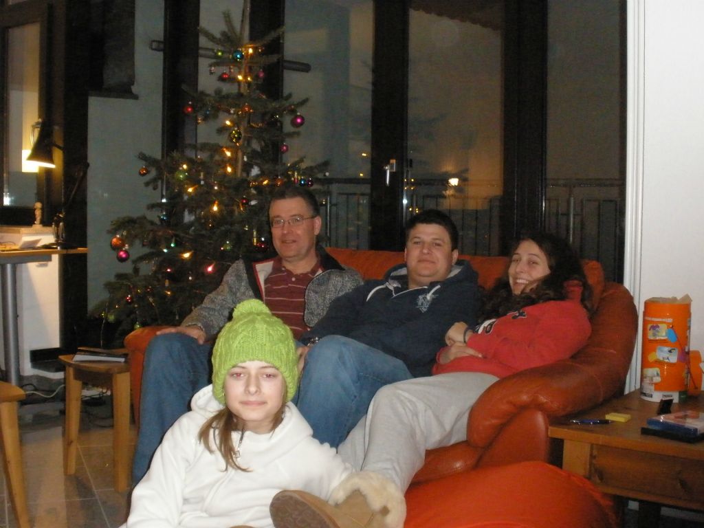 My Family, together in my new apartment in Aachen, Silvester 2011