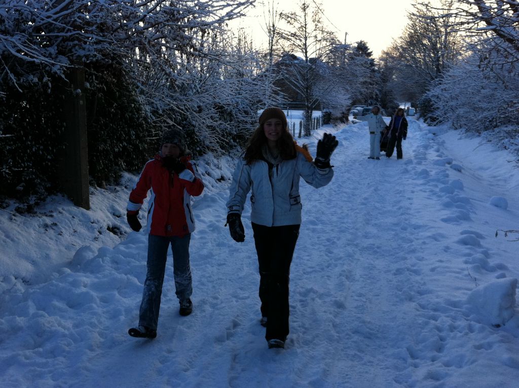 The Girls with their freinds on the walk around Eynatten