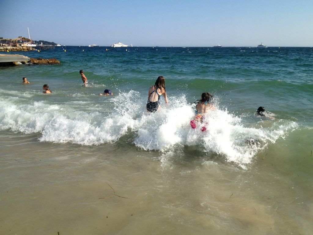The Girls in the waves at Juan les Pins :-D