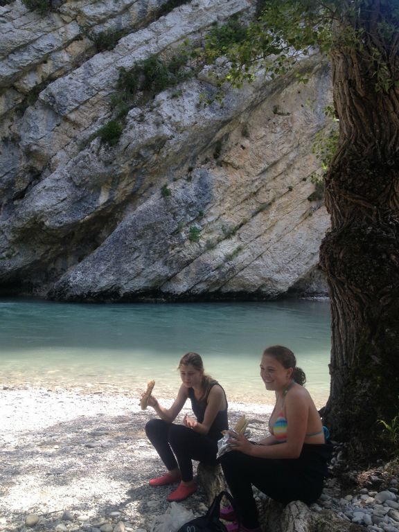 While we had a break on The Verdon for lunch, some kayakers came past