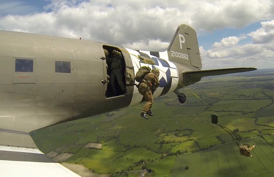 Pete exiting Drag 'em Oot at No.3 in the 2nd Stick over Merville, June 5th, 2014